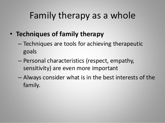 Family Therapy Techniques